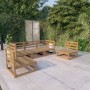 Muebles de jardín 5 piezas marrón miel madera maciza de pino de , Conjuntos de jardín - Ref: Foro24-3075392, Precio: 338,80 €...