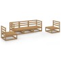 Muebles de jardín 5 piezas marrón miel madera maciza de pino de , Conjuntos de jardín - Ref: Foro24-3075392, Precio: 338,80 €...