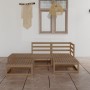 Muebles de jardín 5 piezas marrón miel madera maciza de pino de , Conjuntos de jardín - Ref: Foro24-3075482, Precio: 353,04 €...