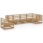 Muebles de jardín 6 piezas marrón miel madera maciza de pino de , Conjuntos de jardín - Ref: Foro24-3075587, Precio: 391,76 €...