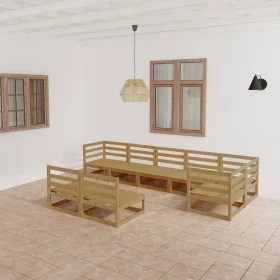 Muebles de jardín 8 piezas marrón miel madera maciza de pino de , Conjuntos de jardín - Ref: Foro24-3075617, Precio: 525,82 €...