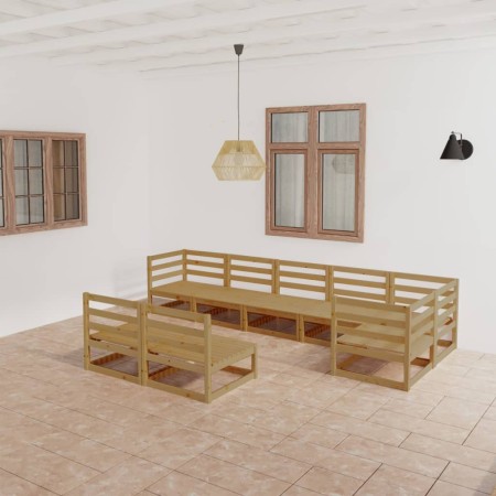 Muebles de jardín 8 piezas marrón miel madera maciza de pino de , Conjuntos de jardín - Ref: Foro24-3075617, Precio: 533,44 €...