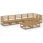 Muebles de jardín 8 piezas marrón miel madera maciza de pino de , Conjuntos de jardín - Ref: Foro24-3075617, Precio: 533,44 €...