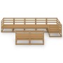 Muebles de jardín 8 piezas marrón miel madera maciza de pino de , Conjuntos de jardín - Ref: Foro24-3075617, Precio: 533,44 €...