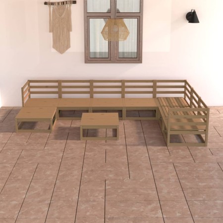 Muebles de jardín 8 piezas marrón miel madera maciza de pino de , Conjuntos de jardín - Ref: Foro24-3075712, Precio: 540,30 €...