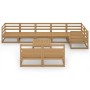 Muebles de jardín 9 piezas marrón miel madera maciza de pino de , Conjuntos de jardín - Ref: Foro24-3075622, Precio: 588,59 €...