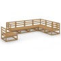 Muebles de jardín 7 piezas marrón miel madera maciza de pino de , Conjuntos de jardín - Ref: Foro24-3075767, Precio: 474,90 €...