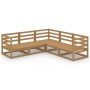 Muebles de jardín 5 piezas marrón miel madera maciza de pino de , Conjuntos de jardín - Ref: Foro24-3075727, Precio: 316,26 €...