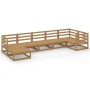 Muebles de jardín 7 piezas marrón miel madera maciza de pino de , Conjuntos de jardín - Ref: Foro24-3075697, Precio: 445,00 €...