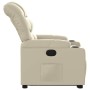 Sillón reclinable elevable cuero artificial color crema en Sillones | Comprar online en Foru.es