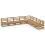 Muebles de jardín 8 piezas marrón miel madera maciza de pino de , Conjuntos de jardín - Ref: Foro24-3075837, Precio: 542,69 €...