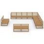 Set de muebles de jardín 13 pzas madera maciza pino marrón miel de , Conjuntos de jardín - Ref: Foro24-3075907, Precio: 873,2...