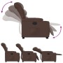 Sillón reclinable elevable cuero sintético marrón en Sillones | Comprar online en Foru.es