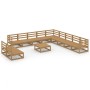 Muebles de jardín 12 piezas marrón miel madera maciza de pino de , Conjuntos de jardín - Ref: Foro24-3075882, Precio: 838,08 ...