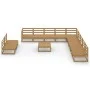 Muebles de jardín 12 piezas marrón miel madera maciza de pino de , Conjuntos de jardín - Ref: Foro24-3075882, Precio: 826,79 ...