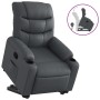 Sillón reclinable elevable cuero artificial gris en Sillones | Comprar online en Foru.es