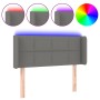 Cabecero con LED de tela gris oscuro 83x16x78/88 cm de , Cabeceros y pies de cama - Ref: Foro24-3123211, Precio: 61,40 €, Des...