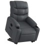Sillón reclinable elevable cuero artificial gris en Sillones | Comprar online en Foru.es