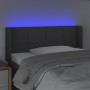 Cabecero con LED de tela gris oscuro 83x16x78/88 cm de , Cabeceros y pies de cama - Ref: Foro24-3123211, Precio: 61,40 €, Des...