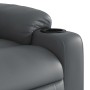 Sillón reclinable elevable cuero artificial gris en Sillones | Comprar online en Foru.es