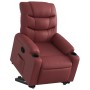 Sillón reclinable elevable cuero artificial rojo tinto en Sillones | Comprar online en Foru.es