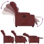 Sillón reclinable elevable cuero artificial rojo tinto en Sillones | Comprar online en Foru.es