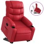 Sillón reclinable elevable cuero artificial rojo en Sillones | Comprar online en Foru.es