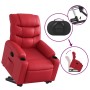 Sillón reclinable elevable cuero artificial rojo en Sillones | Comprar online en Foru.es
