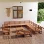 Juego de muebles de jardín 14 piezas madera maciza de pino de , Conjuntos de jardín - Ref: Foro24-3075972, Precio: 954,18 €, ...