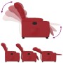 Sillón reclinable elevable cuero artificial rojo en Sillones | Comprar online en Foru.es