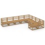 Juego de muebles de jardín 9 piezas madera maciza de pino de , Conjuntos de jardín - Ref: Foro24-3075987, Precio: 614,58 €, D...