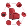 Sillón reclinable elevable cuero artificial rojo en Sillones | Comprar online en Foru.es