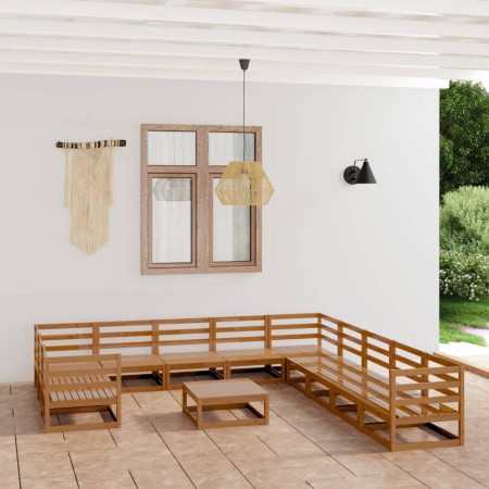 Juego de muebles de jardín 12 piezas madera maciza de pino de , Conjuntos de jardín - Ref: Foro24-3076022, Precio: 822,39 €, ...