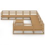 Juego de muebles de jardín 12 piezas madera maciza de pino de , Conjuntos de jardín - Ref: Foro24-3076022, Precio: 822,39 €, ...