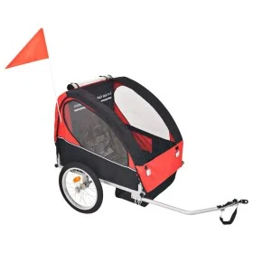 Remolque para bicicletas rojo y negro 30 kg de vidaXL, Remolques para bicicletas - Ref: Foro24-91371, Precio: 167,73 €, Descu...