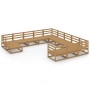 Juego de muebles de jardín 12 piezas madera maciza de pino de , Conjuntos de jardín - Ref: Foro24-3076057, Precio: 822,39 €, ...