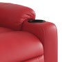 Sillón reclinable elevable cuero artificial rojo en Sillones | Comprar online en Foru.es