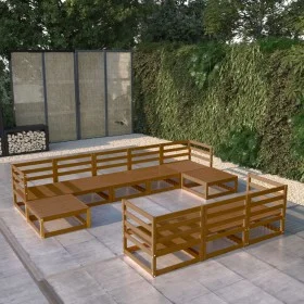 Juego de muebles de jardín 10 piezas madera maciza de pino de , Conjuntos de jardín - Ref: Foro24-3076112, Precio: 683,44 €, ...
