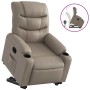 Sillón reclinable elevable cuero artificial color capuchino en Sillones | Comprar online en Foru.es