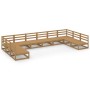 Juego de muebles de jardín 10 piezas madera maciza de pino de , Conjuntos de jardín - Ref: Foro24-3076152, Precio: 647,43 €, ...
