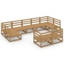 Juego de muebles de jardín 9 piezas madera maciza de pino de , Conjuntos de jardín - Ref: Foro24-3076202, Precio: 614,58 €, D...