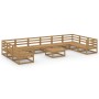Juego de muebles de jardín 11 piezas madera maciza de pino de , Conjuntos de jardín - Ref: Foro24-3076277, Precio: 770,77 €, ...