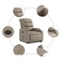 Sillón reclinable elevable cuero artificial color capuchino en Sillones | Comprar online en Foru.es