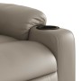 Sillón reclinable elevable cuero artificial color capuchino en Sillones | Comprar online en Foru.es