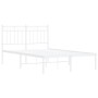 Estructura de cama de metal con cabecero blanca 120x200 cm de , Camas y somieres - Ref: Foro24-373738, Precio: 83,42 €, Descu...