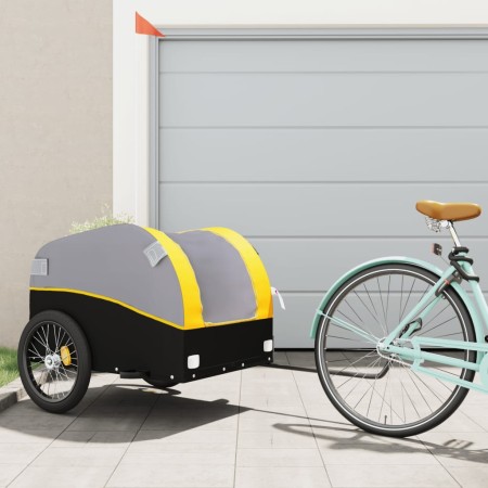 Remolque para bicicleta hierro negro y amarillo 45 kg de , Remolques para bicicletas - Ref: Foro24-94134, Precio: 87,29 €, De...
