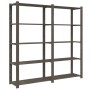 Estantería de 5 niveles madera maciza pino gris 170x38x170 cm de , Estanterías industriales - Ref: Foro24-373384, Precio: 106...