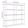 Estantería de 5 niveles madera maciza pino gris 170x38x170 cm de , Estanterías industriales - Ref: Foro24-373384, Precio: 106...