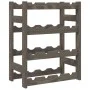 Wine rack for 16 bottles solid gray pine wood by , Wine racks - Ref: Foro24-373378, Price: 28,14 €, Discount: %
