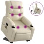 Sillón reclinable de masaje de pie cuero artificial color crema en Sillones | Comprar online en Foru.es